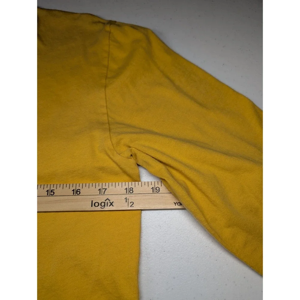 The North Face‎ Long Sleeve T Shirt Adult Small Yellow Never Stop Exploring Logo